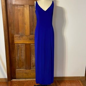 Vibrant blue long formal dress